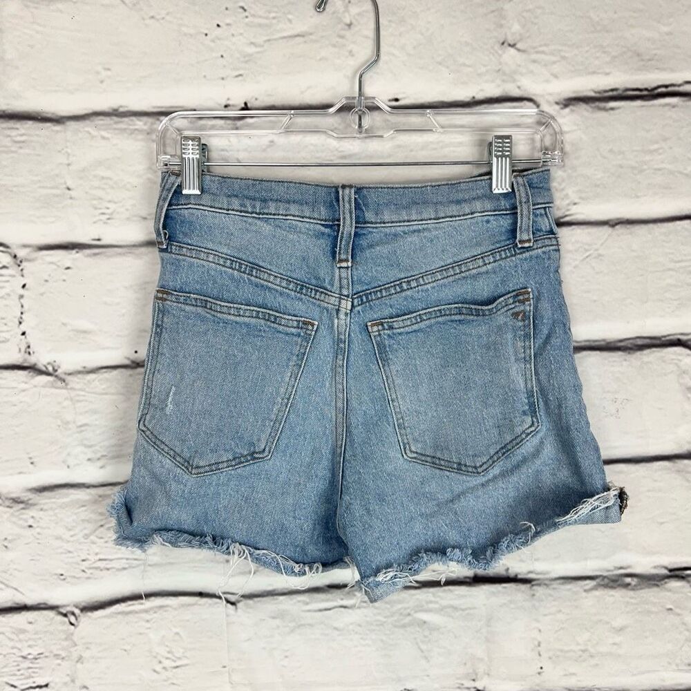 Madewell Women's High-Rise Distressed Denim Shorts Size 25 Blue - Picture 5 of 8